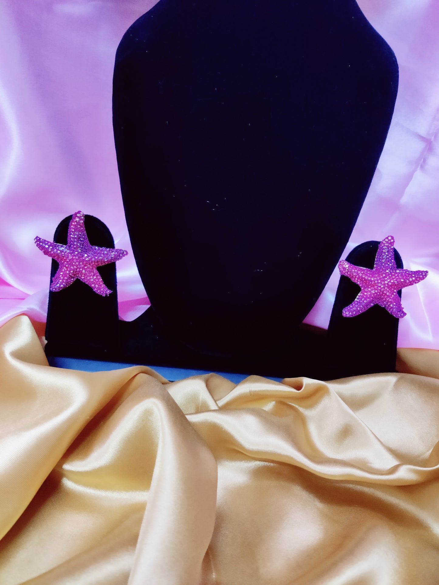 starfish styled earring in purple