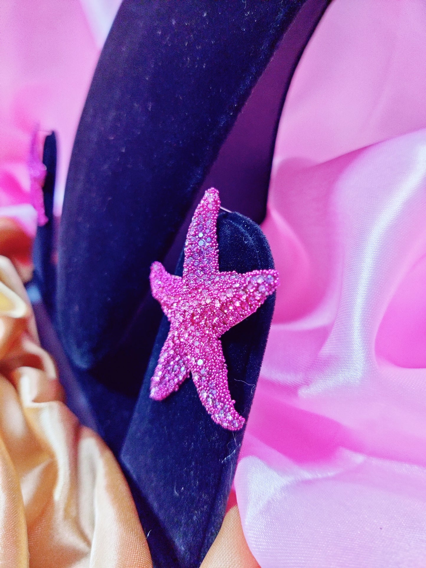 starfish styled earring in purple