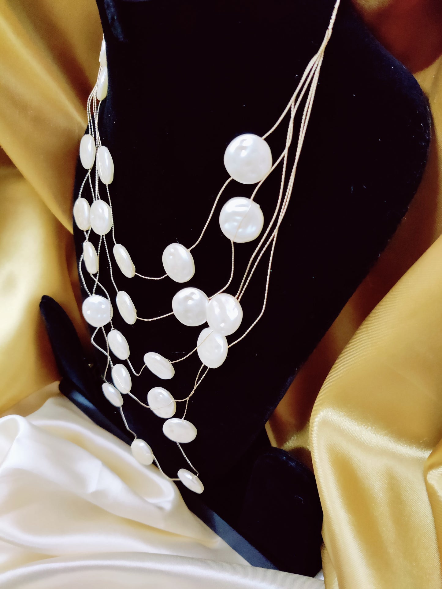 multistrand pearl neckpiece